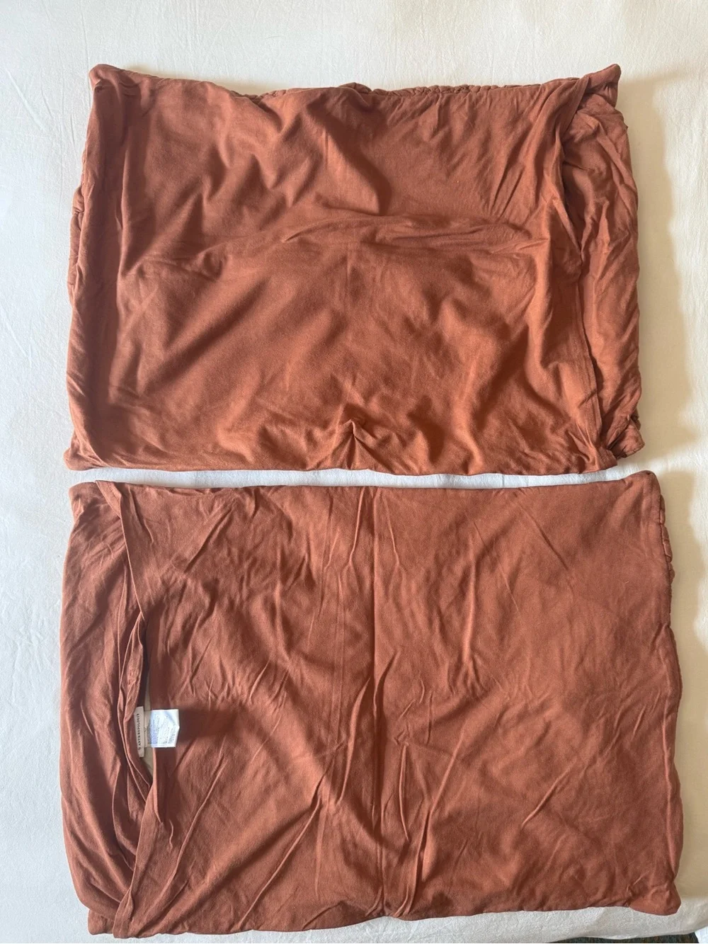 Anthropologie Quilted Pillowcase Set in Terracotta Rust